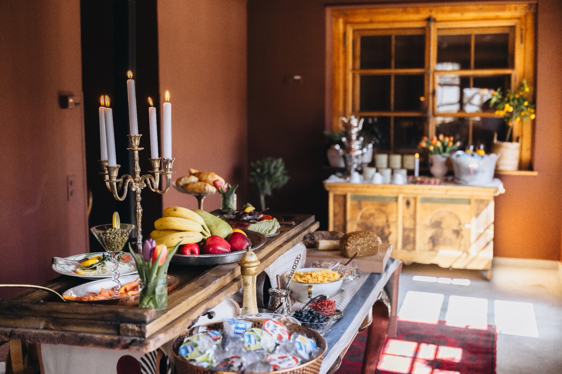 A gathering in the Villa Beaulieu brasserie